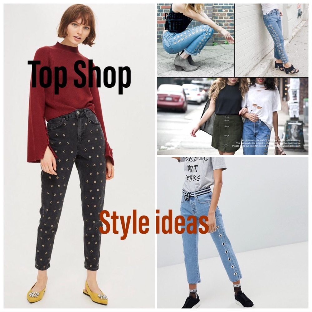 No Boundaries eyelet punched crop jeans